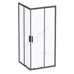Ограждение душевое Gem S 900х900х2000 мм без поддона прозрачное стекло алюминиевый профиль