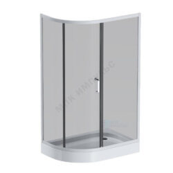Ограждение душевое Like 1200х800х1900 мм без поддона тонированное стекло алюминиевый профиль