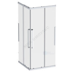 Ограждение душевое Func 900х900х2000 мм без поддона прозрачное стекло алюминиевый профиль