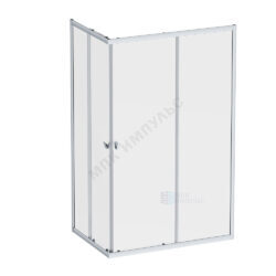 Ограждение душевое Sunny 1200х800х1900 мм без поддона прозрачное стекло алюминиевый профиль