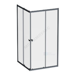 Ограждение душевое Sunny 1200х900х1900 мм без поддона прозрачное стекло алюминиевый профиль