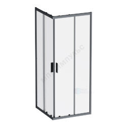 Ограждение душевое Gem 900х900х1950 мм без поддона прозрачное стекло алюминиевый профиль