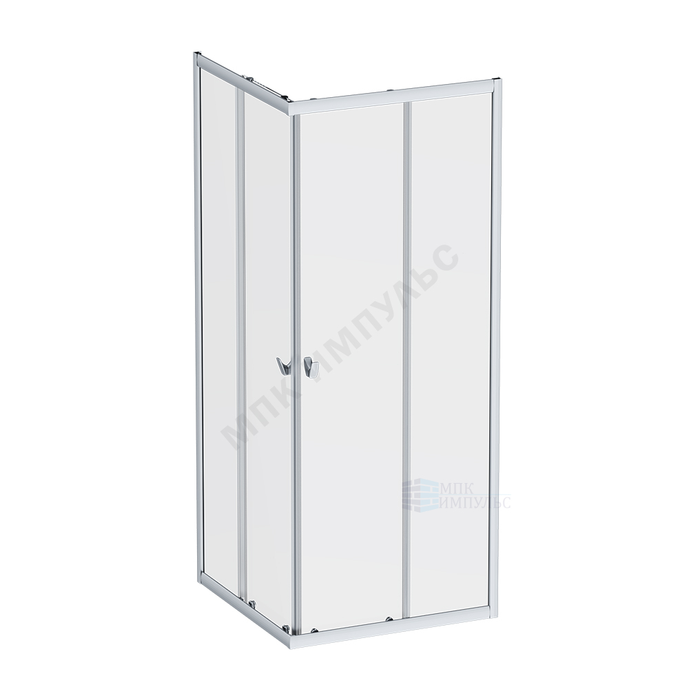 Ограждение душевое Sunny 1000х800х1900 мм без поддона прозрачное стекло алюминиевый профиль