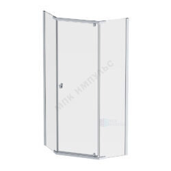 Ограждение душевое Sunny 900х900х1950 мм без поддона прозрачное стекло алюминиевый профиль