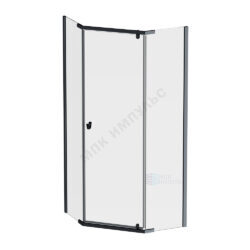 Ограждение душевое Sunny 900х900х1950 мм без поддона прозрачное стекло алюминиевый профиль