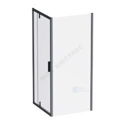 Ограждение душевое Gem 900х900х1950 мм без поддона прозрачное стекло алюминиевый профиль