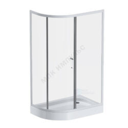 Ограждение душевое Like 1200х800х2000 мм без поддона прозрачное стекло алюминиевый профиль