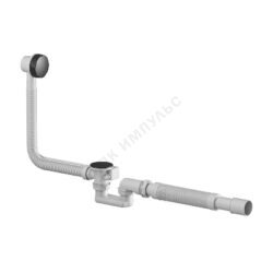 Слив-перелив для ванны плоский полуавтоматический (тросик) 1 1/2"x40 40/50 слив клапан, пробка D=45мм AM.PM W90A-000-OflB