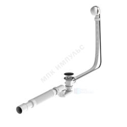 Слив-перелив для ванны плоский полуавтоматический (тросик) 1 1/2"x40 40/50 слив клапан, пробка D=45мм AM.PM W90A-1000-OFL