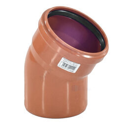 Отвод НПВХ коричневый Дн 250х30гр б/нап в/к KGB Ostendorf 224210