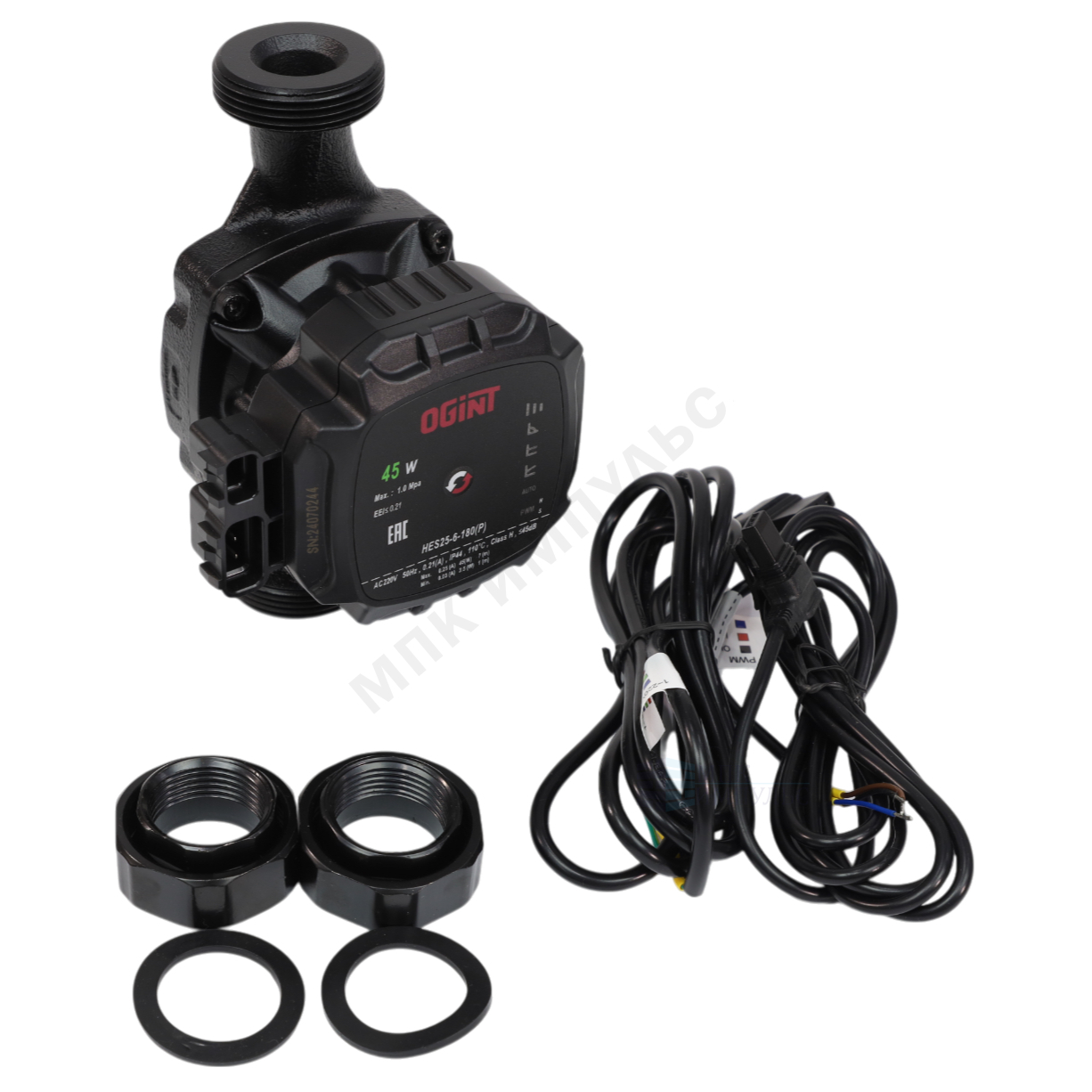 Насос циркуляционный с мокрым ротором HES25-6-180(P) PN10 1х220-240В/50 Гц Ogint — изображение 6