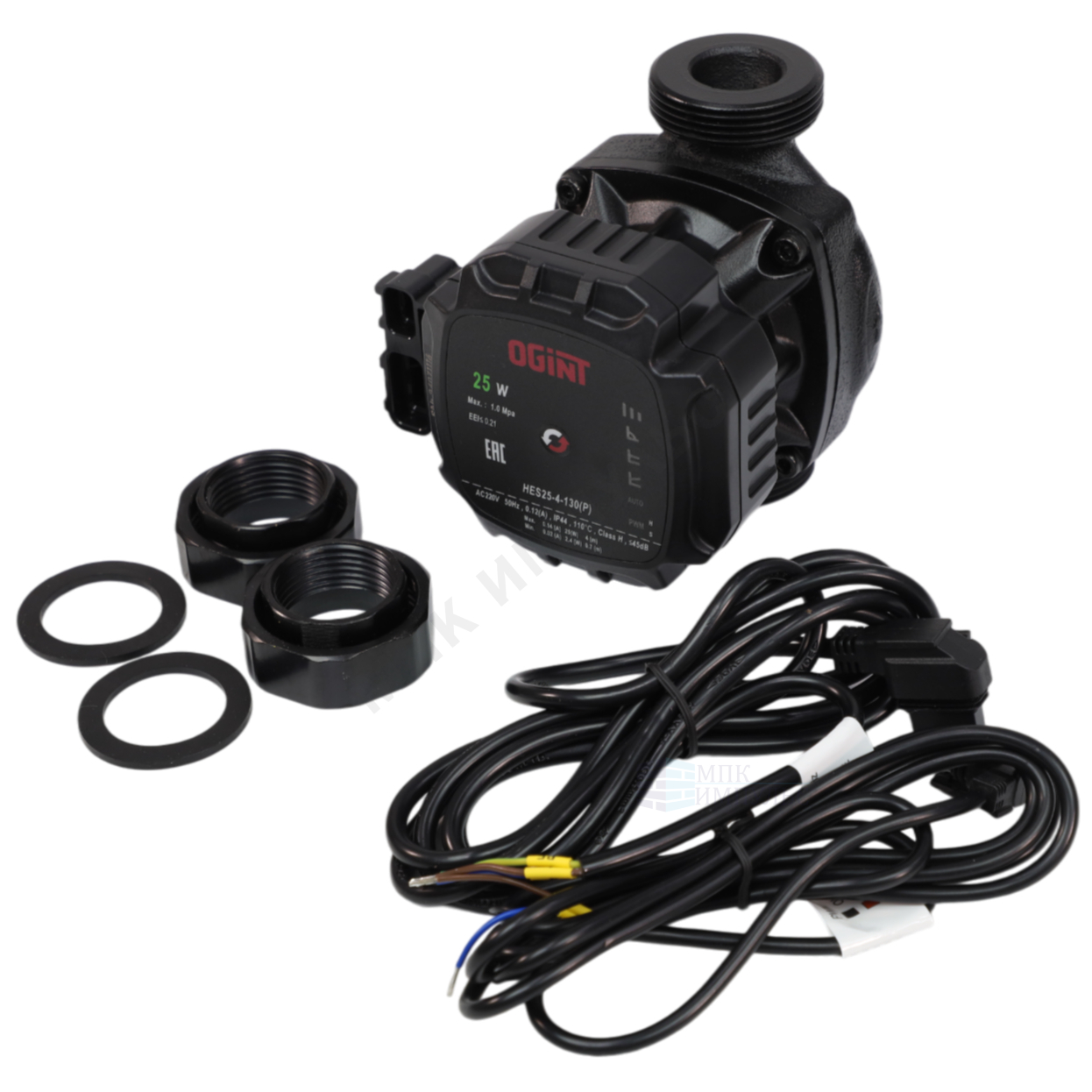 Насос циркуляционный с мокрым ротором HES25-4-130(P) PN10 1х220-240В/50 Гц Ogint — изображение 7
