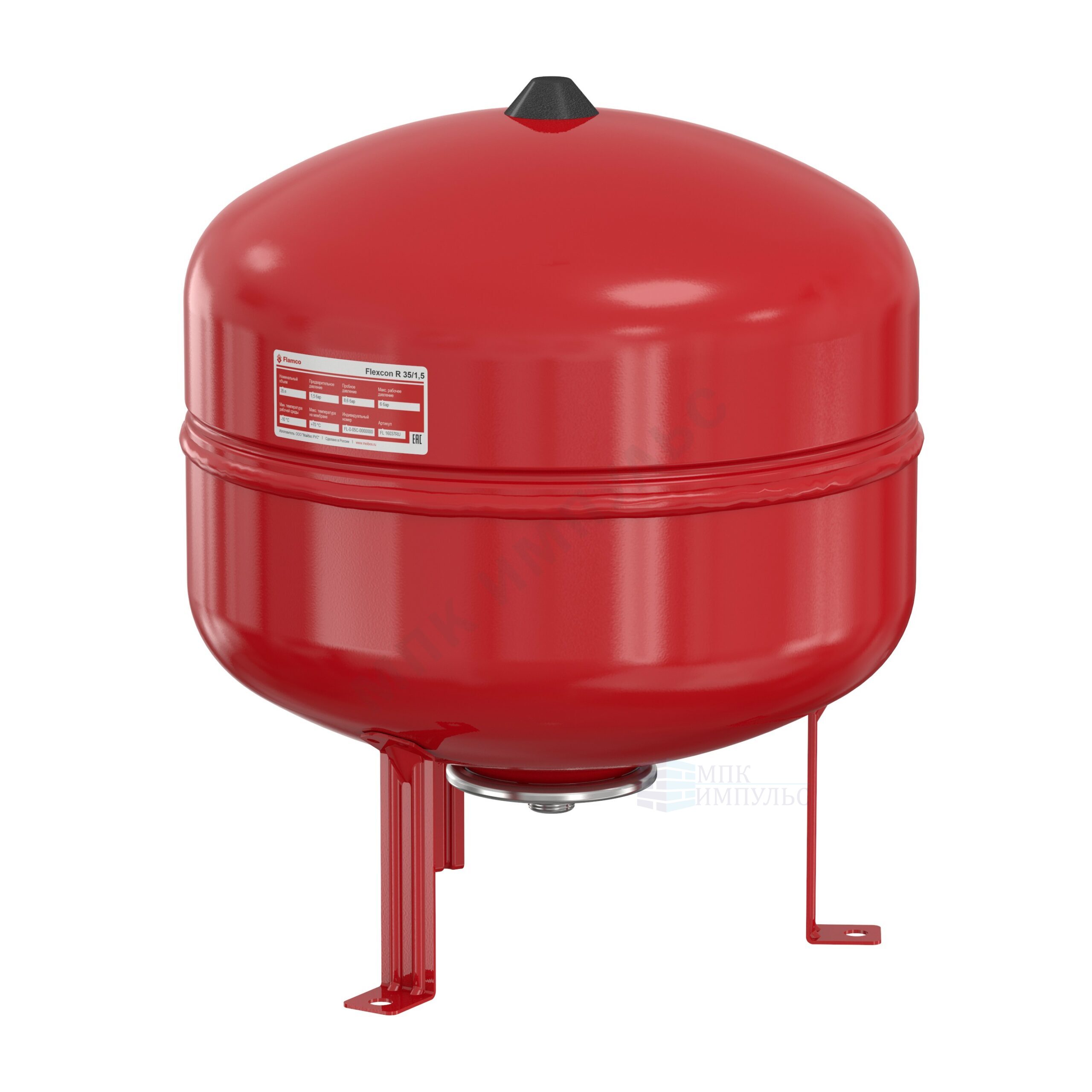 Бак расширительный мембранный для отопления 425 л 6 бар 1" НР Flexcon R Flamco 16423RU — изображение 2