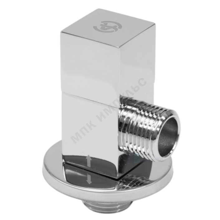 Клапан (вентиль) латунь бытовой хром угловой с отражателем 1078 G1/2"х3/8" Ру16 НР маховик квадратный Aquasfera 1078-03 — изображение 6