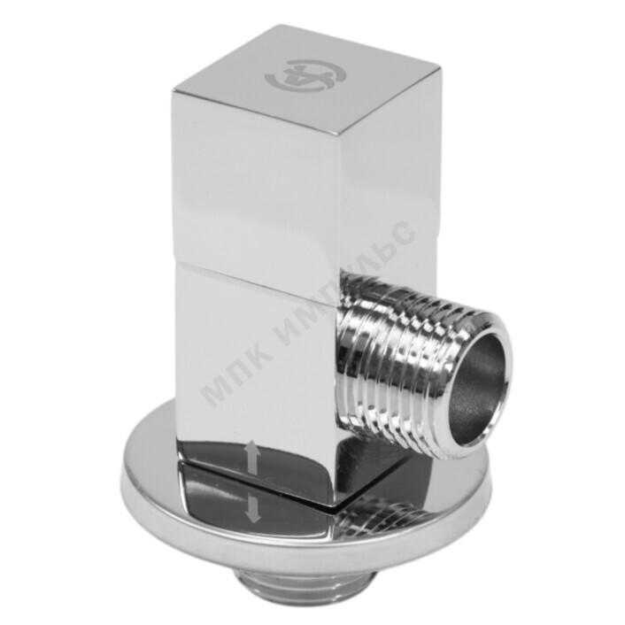 Клапан (вентиль) латунь бытовой хром угловой с отражателем 1078 G1/2" Ру16 НР маховик квадратный в блистере Aquasfera 1078-11 — изображение 3