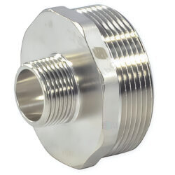 Ниппель латунь никель переходной Ду 20х50 (3/4"х2") НР SantechSystems