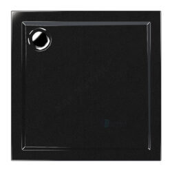 Поддон душевой акриловый квадрат Apart Black 900х900х140 гладкий черный МетаКам АПS_015432
