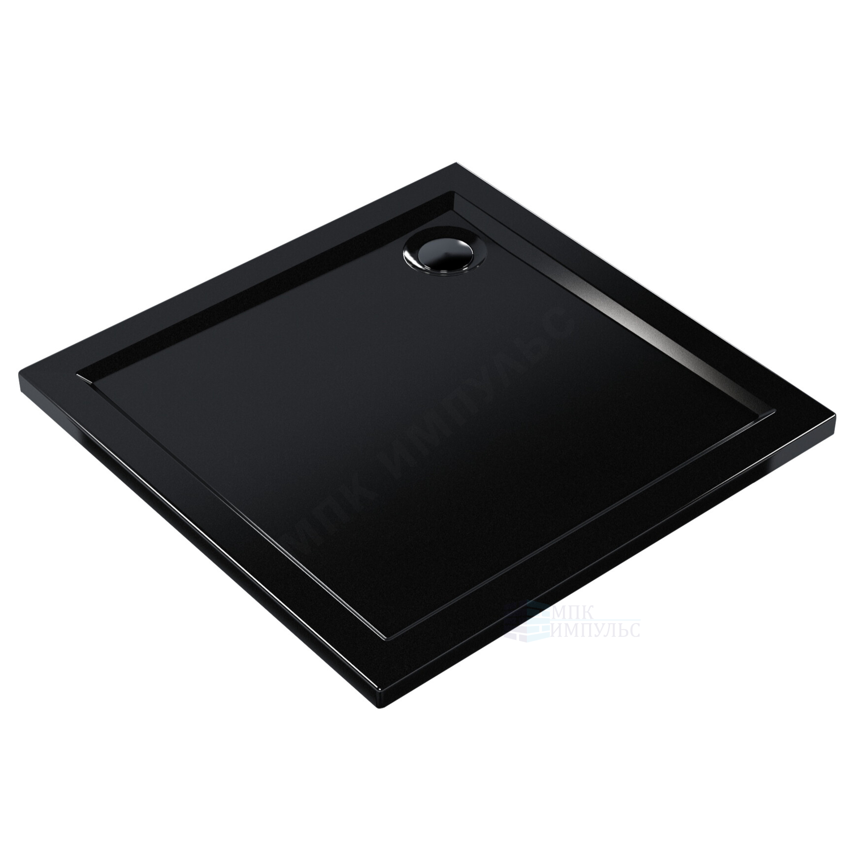 Поддон душевой акриловый квадрат Apart Black 800х800х140 гладкий черный МетаКам АПS_015431 — изображение 2