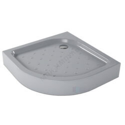 Поддон душевой акриловый четверть круга Classic Grey N 800х800х160 с противоскользящим покрытием серый МетаКам АПS_016954