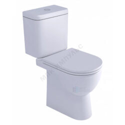 Унитаз-компакт горизонтальный выпуск нижний подвод с арматурой 2/реж с сиденьем дюропласт микролифт белый Остин Лайт Santek 1.WH50.1.877