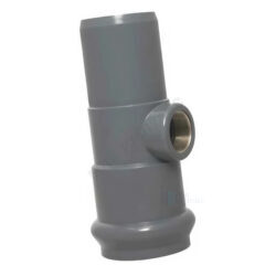Тройник НПВХ SDR26 Дн 160х2"х90гр Ру10 серый напорный раструб/ВР под соединение с уплотнительным кольцом в/к Aquaviva AQVTR1602