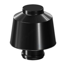 Оголовок 80 мм с ветрозащитой черный KRATS T-80-RZ1-BLACK