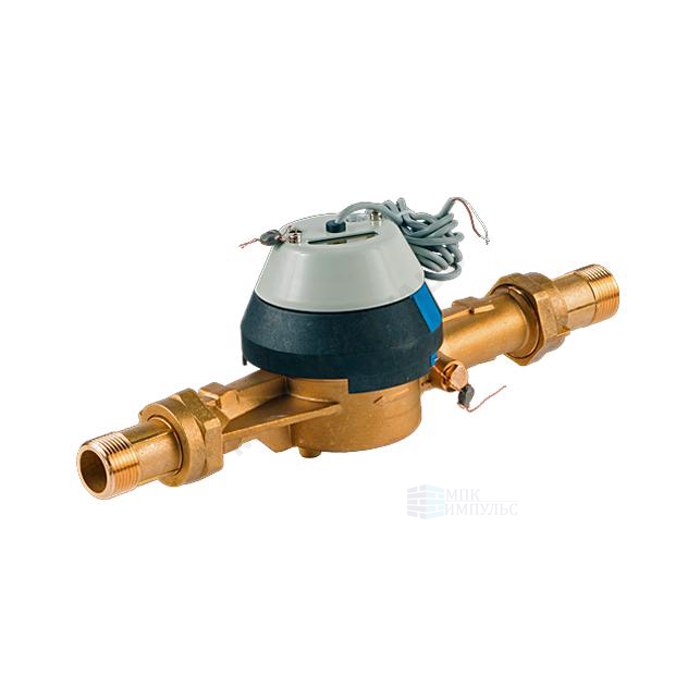 Счётчик х/в крыльчатый одноструйный латунный корпус Ду 25 Ру16 Qn=3,5 м3/ч 50С L=260мм резьба импульсный Б/К IP54 ВСХНд Тепловодомер R111-025-320-В54 — изображение 3