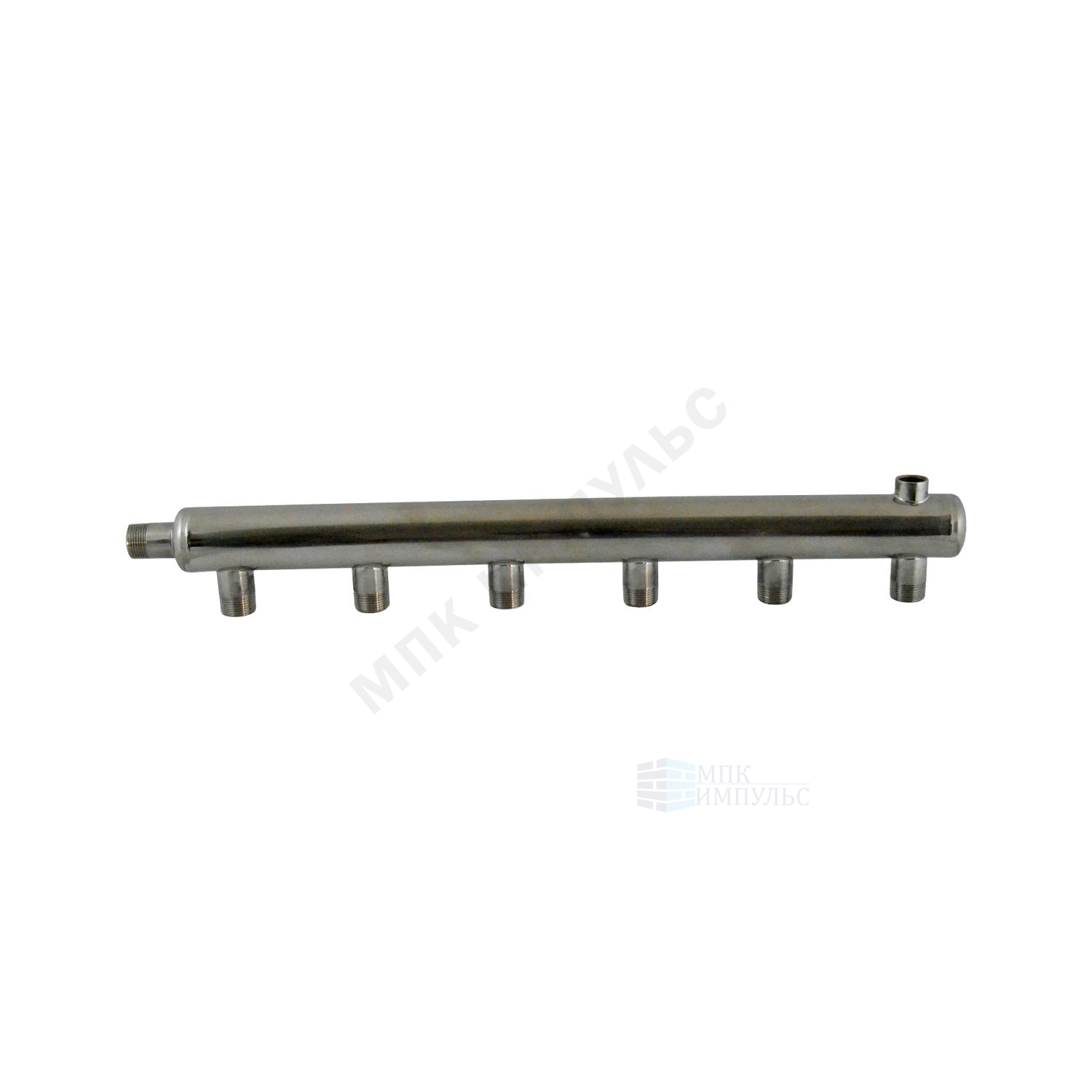 Коллектор нержавеющая сталь Ду 50 1 1/4" НР на 4 вых 3/4" НР м/о 100мм Элит-Металл 9442 — изображение 2