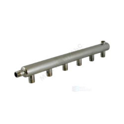 Коллектор нержавеющая сталь Ду 25 1/2" НР на 2 вых 3/4" НР м/о 150мм Элит-Металл 1110