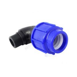 Отвод компрессионный ПЭ Дн 63х1 1/4"х90гр НР Ру16 ТПК-АКВА 50016114