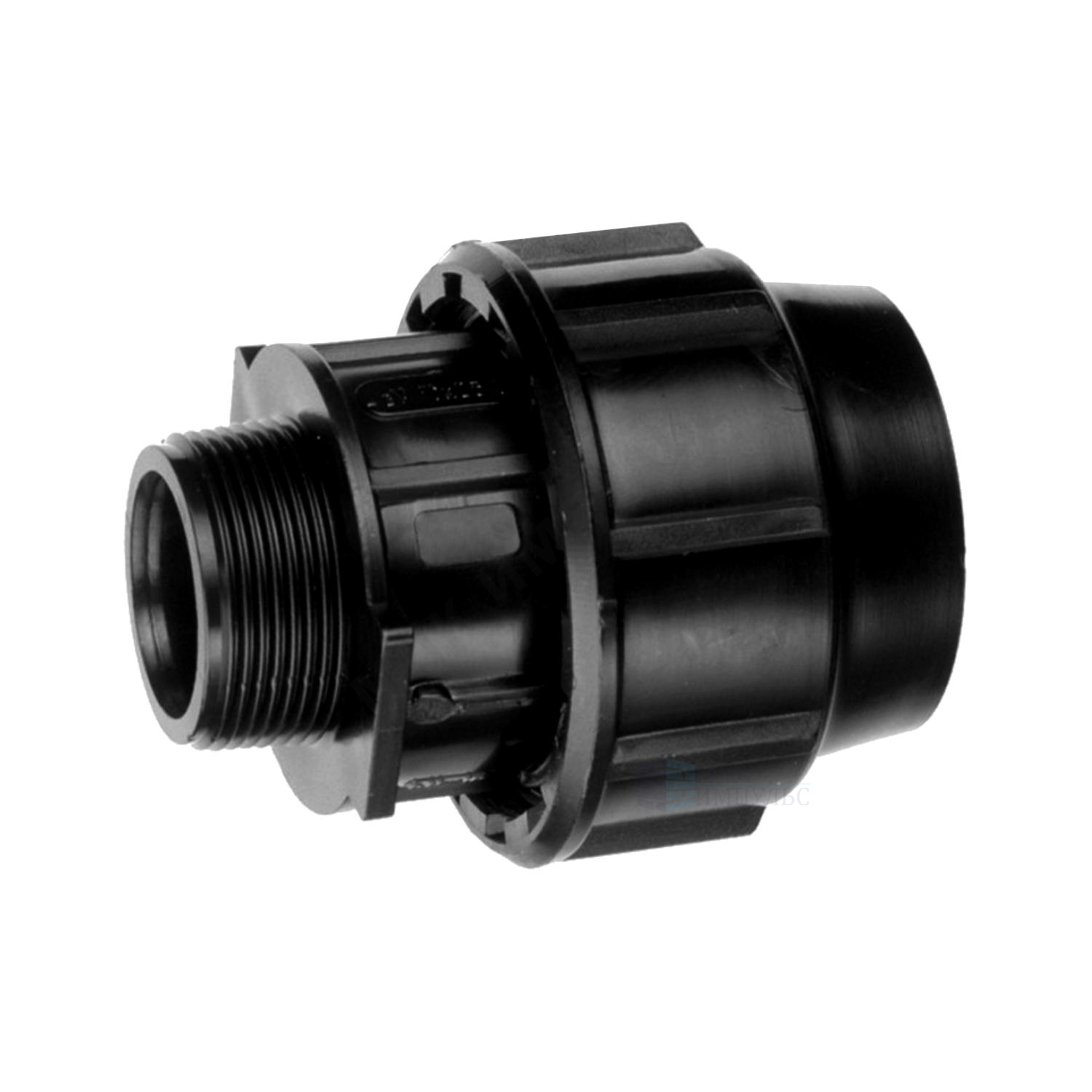 Муфта компрессионная ПЭ Дн 75х2 1/2" НР 1000281