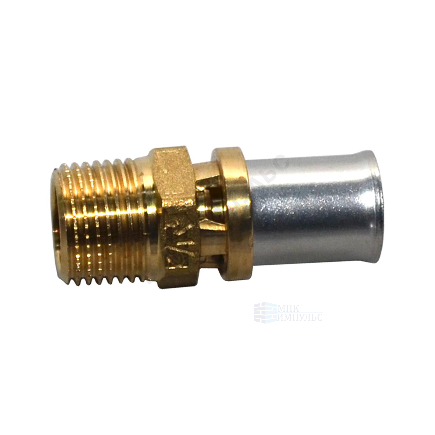 Муфта для МП/PE-X труб латунь пресс Дн 16х3/4" НР RM107 Giacomini RM107Y043 — изображение 2