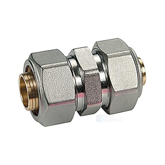 Муфта переходная для МП/PE-X труб латунь хром обжим Дн 32х26 R566AM Giacomini R566MX076