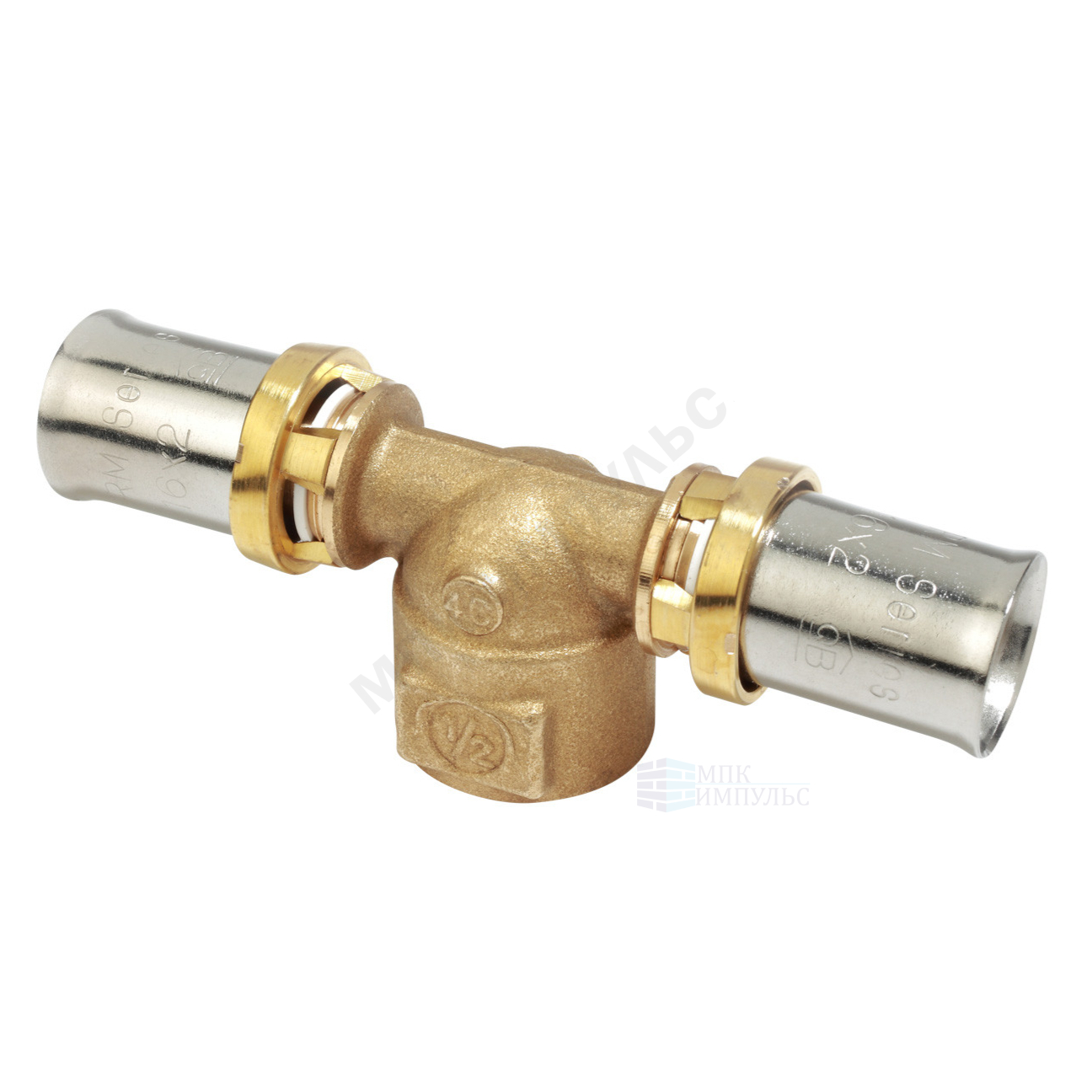 Тройник для МП/PE-X труб латунь пресс Дн 20х1/2"х20 ВР RM154 Giacomini RM154Y037