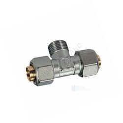 Тройник для МП/PE-X труб латунь обжим Дн 32х1" НР R568AM Giacomini R568MX126