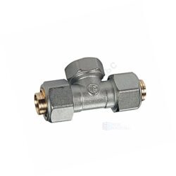 Тройник для МП/PE-X труб латунь хром обжим Дн 20х3/4"х20 ВР R566AM Giacomini R569MX061
