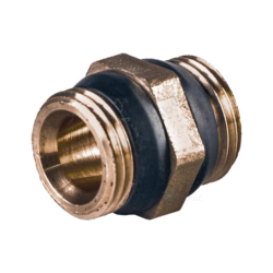 Ниппель латунь Ду 15 (1/2") с герметичной прокладкой НР R189D Giacomini R189DY003