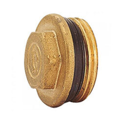 Пробка латунь 1" НР с герметичной прокладкой для коллектора R592D Giacomini R592DY005