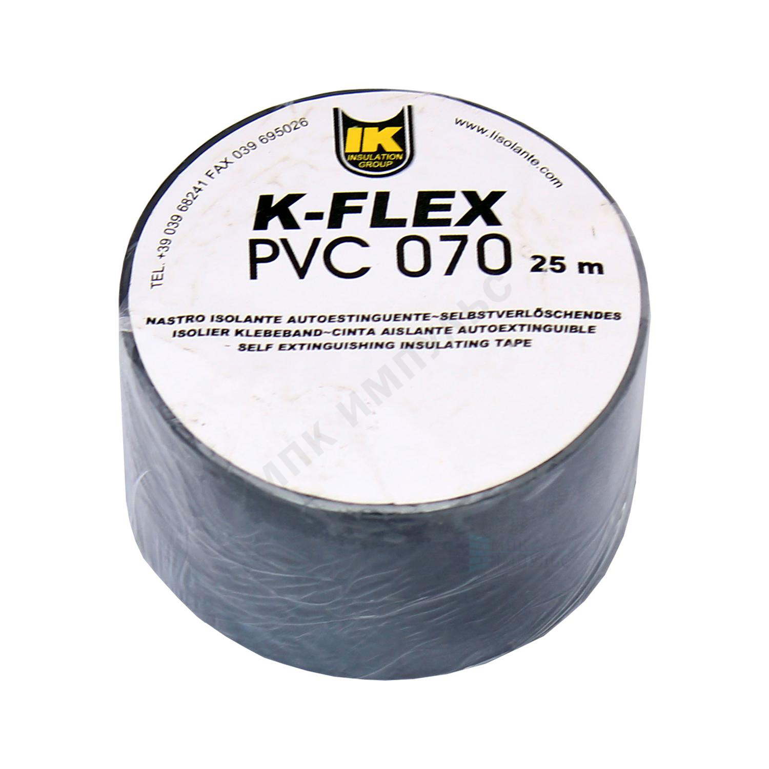 Лента ПВХ PVC AT 070 50мм х 25м черная самоклеящаяся K-flex 850CG020003 — изображение 2