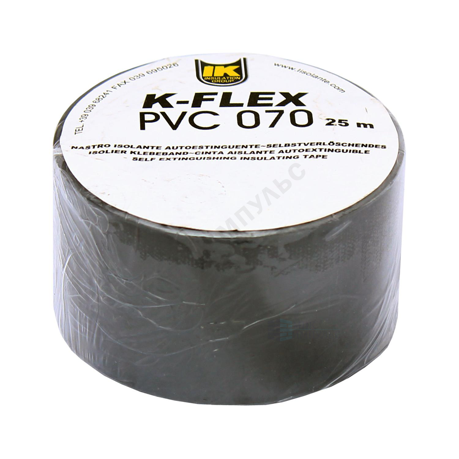 Лента ПВХ PVC AT 070 50мм х 25м черная самоклеящаяся K-flex 850CG020003 — изображение 3