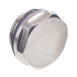 Заглушка (пробка) 1/4" для радиатора с прокладкой хром R92 Giacomini R92X001