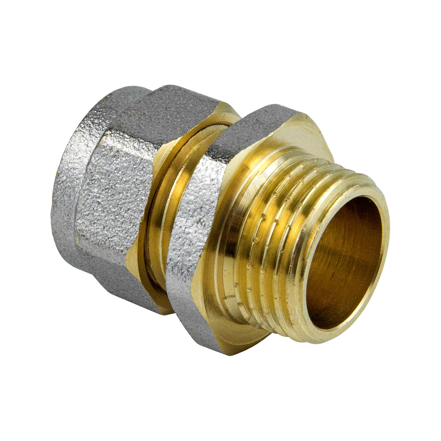Муфта МП латунь никель обжим Дн 16х3/4" НР ГОСТ 32415-2013 7001 Aquasfera 7001-02 . — изображение 12
