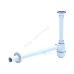 Сифон для умывальника/мойки бутылочный 1 1/4"x40 с прямой трубкой 40 выпуск с нержавеющей решёткой D=65мм Ани АНИ Пласт C2004
