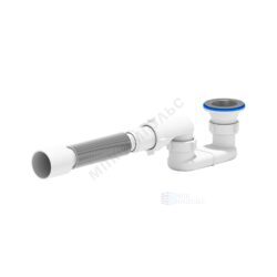 Сифон для поддона плоский 1 1/2"x50/40 с гофрой 40х50 выпуск с нержавеющей решёткой D=70мм АНИ Пласт E015