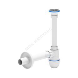 Сифон для умывальника бутылочный 1 1/4"x40 с прямой трубкой 40 выпуск с нержавеющей решёткой D=65мм Ани АНИ Пласт C1004