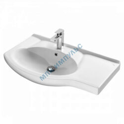 Умывальник мебельный Коралл 83 1 отверстие под смеситель по центру правое крыло белый Santek 1.WH11.0.228